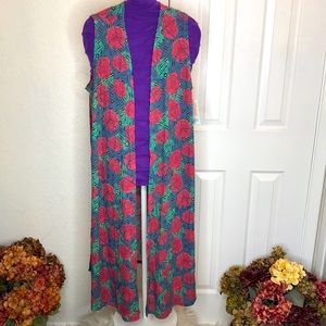 LULA ROE JOY MAXI SLEEVELESS CARDIGAN VEST SIZE M